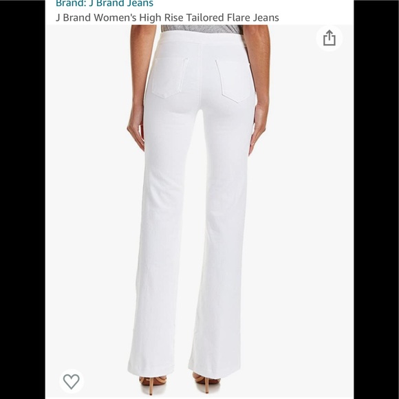 JBrand white denim tailored flare hi-rise NWTS 25 - Picture 2 of 4